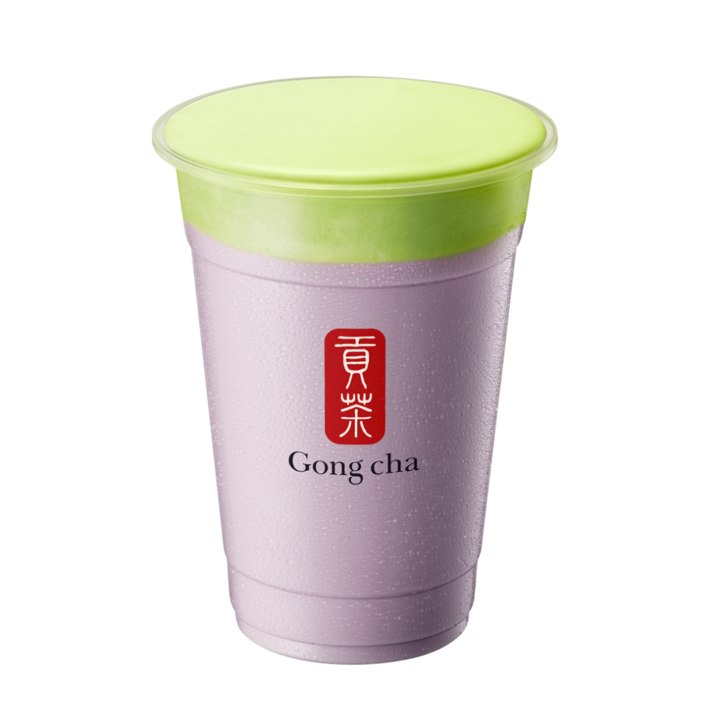 Matcha Foam Taro Milk Tea